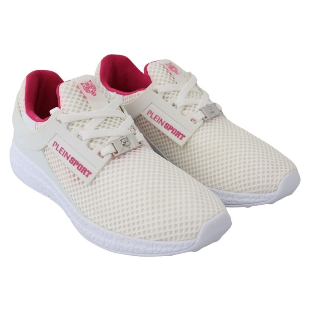 Plein Sport White Polyester Runner Becky Sneakers Women's Shoes